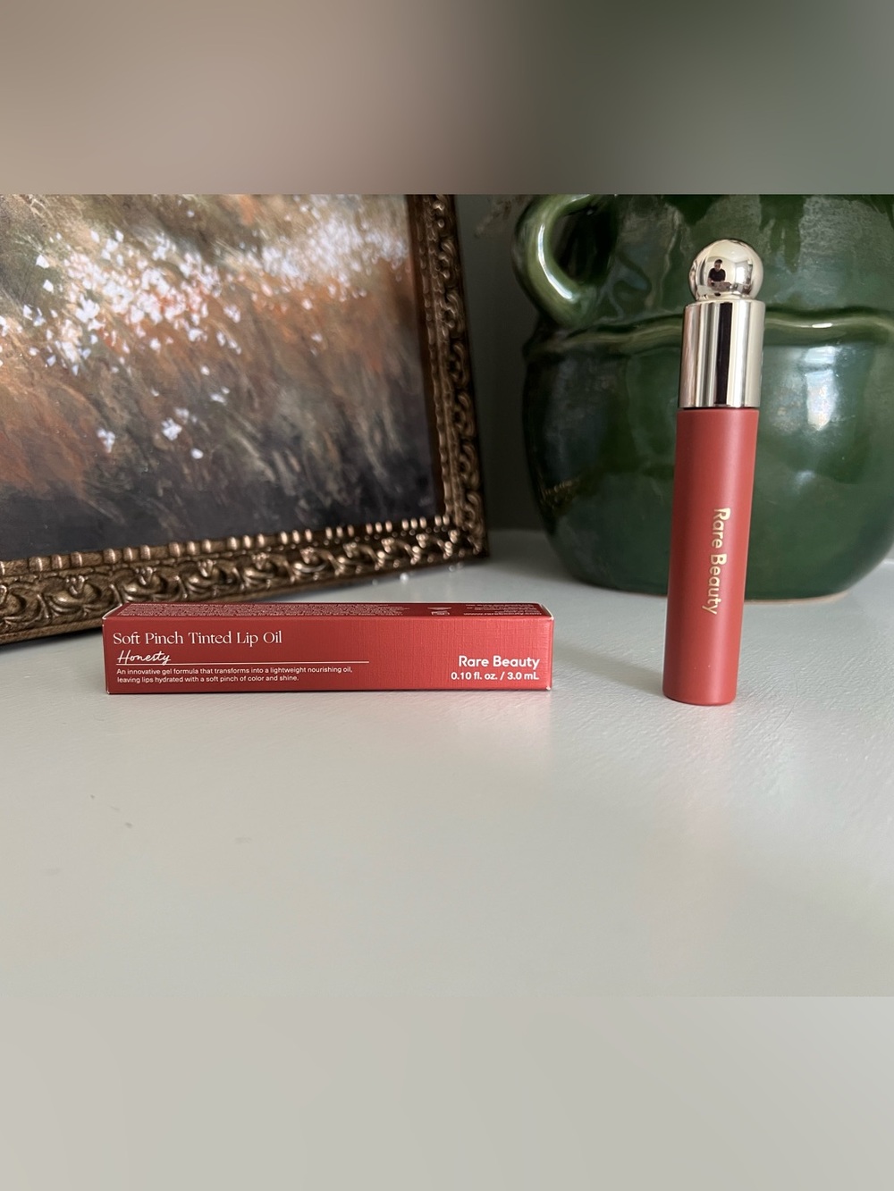 Rare Beauty Soft Pinch Tinted Lip Oil in the shade "Honesty"